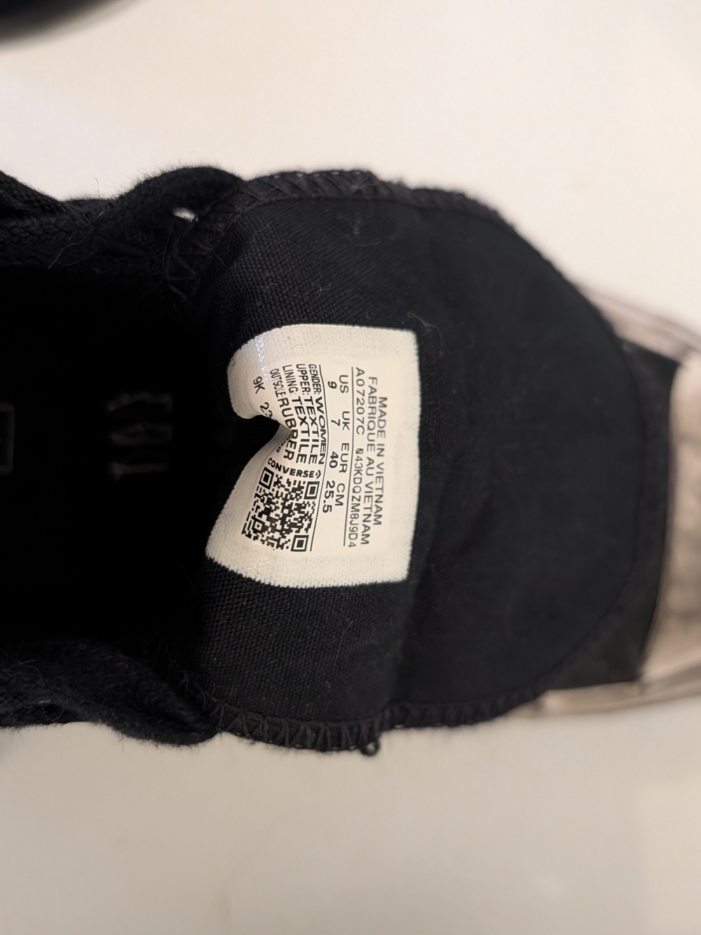 Converse Black High-Top Canvas Sneakers with Silver Spike Studs - Picture 3 of 4